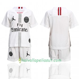 Jalkapallo Pelipaidat Paris Saint Germain Jodan Valkoinen Lasten 3 Paita 2018-2019 Lyhythihainen